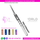 Straight Eyelash Extensions Tweezer with Light Weight Tweezers